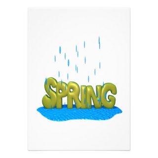 Spring Showers 2 Custom Invitation