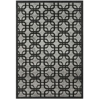 Safavieh York Grey/Black Striped Rug (5'3 x 7'7) Safavieh 5x8   6x9 Rugs