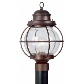 Kenroy Home Hatteras 24 in. Gilded Copper 1 Light Post Lantern 90967GC
