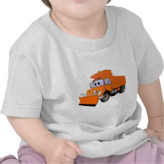 Orange Snow Plow Cartoon Tee Shirts