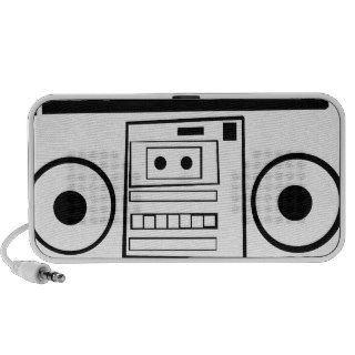 Retro  Cartoon BoomBox Design 2 Speaker System