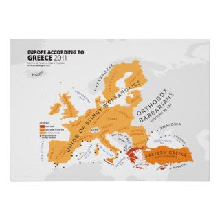 Europe According to Greece Print