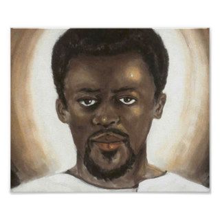 Black Jesus Face Poster
