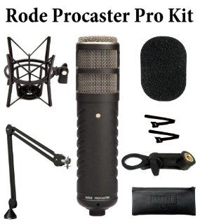 Procaster Broadcast Microphone + Rode PSA1 Boom Arm + Rode PSM1 Shock Mount + Rode WS2 + Cable Wrap Musical Instruments