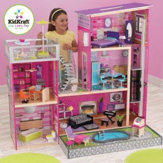 KidKraft Girl's Uptown Dollhouse with Furniture Toys & Games