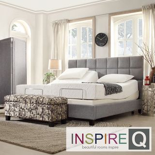 Inspire Q Toddz Classic Electric Adjustable Split King size Bed Base with Wireless Remote Control INSPIRE Q Bed Frames
