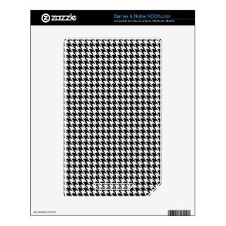 Black and White Houndstooth Pattern Decal For NOOK Color