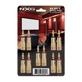 NXG Technology NX 401 5 5 Pair 24k Gold Plated Banana Plugs Electronics