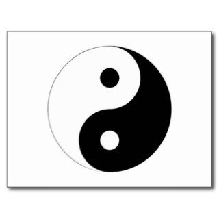 Yin Yang Symbol Post Cards