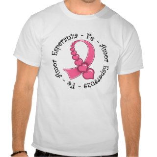 Esperanza Fe Amor Cancer de Mama Tshirt