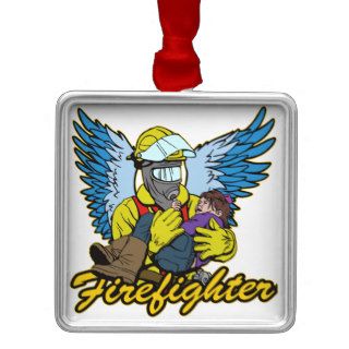 Firefighter Angel Christmas Ornaments