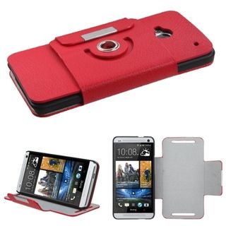 BasAcc Red Premium Rotatable MyJacket Wallet Case for HTC One/ M7 BasAcc Cases & Holders