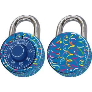Rish 2 in. Streamers Design Painted Combination Padlock DISCONTINUED 203712