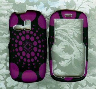 Purple Dot snap on case Samsung r355 R355c Straight Talk Phone Cover Cell Phones & Accessories
