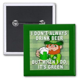 Green Beer for St Patricks Day Meme Humor Pins
