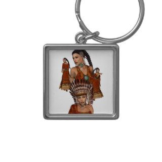 Native American Princess Keychain
