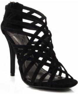 Anne Michelle Enzo 15 Caged Open Toe Sandal BLACK (10) Shoes