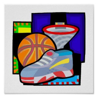 Ball sneakers hoop posters