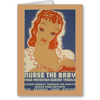 Nurse the Baby WPA Poster Cards