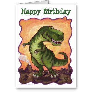 TRex Dino Happy Birthday Card