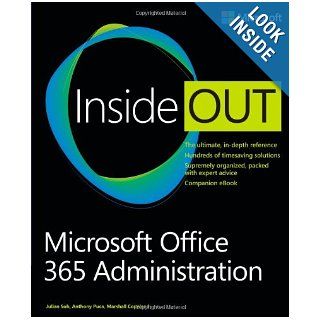 Microsoft Office 365 Administration Inside Out Anthony Puca, Julian Soh, Marshall Copeland 9780735678231 Books