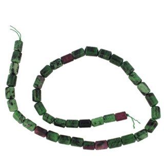 6X9MM RUBY IN ZOISITE ROUND TUBE BEADS 16" A+ GEM drum