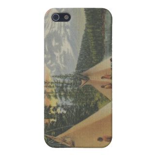 Northwest Indians   Two Teepees Near Mountain iPhone 5 Case