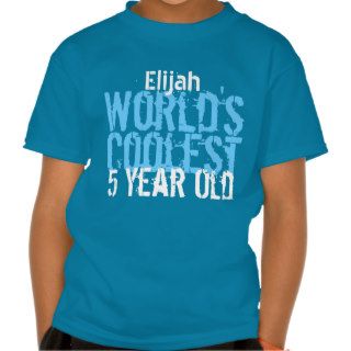 5th Birthday Gift World's Coolest 5 Year Old Tshirts