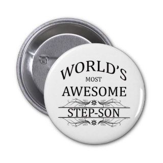 World's Most Awesome Step Son Button