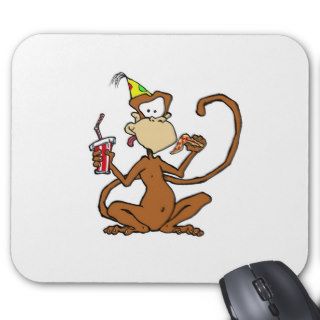 Funny Cartoon Pizza Monkey Mouse Mats
