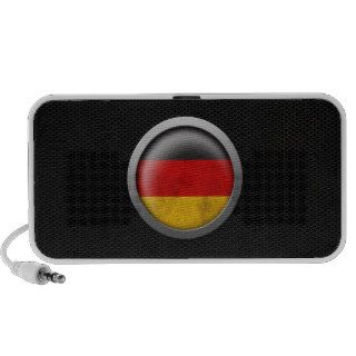 Steel Mesh German Flag Disc Graphic Travelling Speakers
