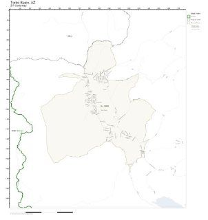 ZIP Code Wall Map of Tonto Basin, AZ ZIP Code Map Laminated   Prints