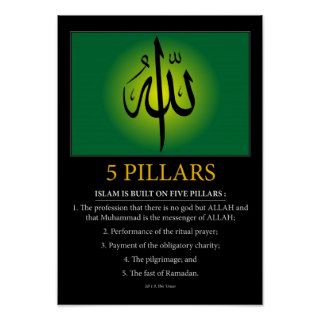 5 pillars of Islam poster