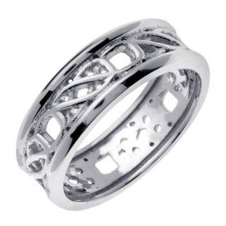 Light Celtic Wedding Band in 950 Platinum Jewelry