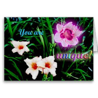 "You are unique" birthday card