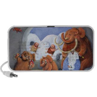 Woolly Mammoth Family in Ice Age Travel Speaker