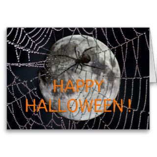 Spooky and scary Happy Halloween greeting card