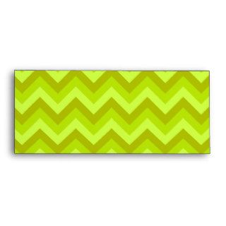 Lime Green Zig Zag Pattern. Envelopes