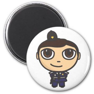Policeman Cartoon Character Magnet