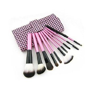 CSM3005 cosmetic makeup brush set and 10Pieces case (Pink) Shoes