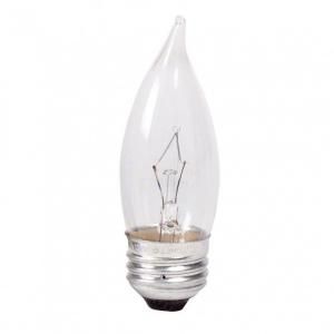 Philips DuraMax 25 Watt Incandescent BA9.5 Bent Tip Medium Base Clear Long Life Light Bulb 168195