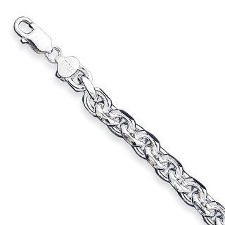 9 Inch Sterling Silver 7.5mm Heavy Link Chain Anklet Chain Necklaces Jewelry