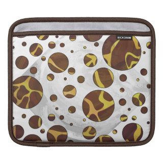 Giraffe Brown and Yellow Print Sleeves For iPads