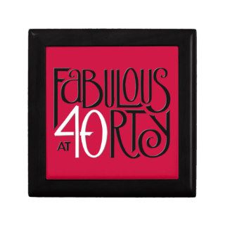 Fabulous 40 black white red Gift Box