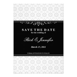 Elegant Save the Date Invitation (White)