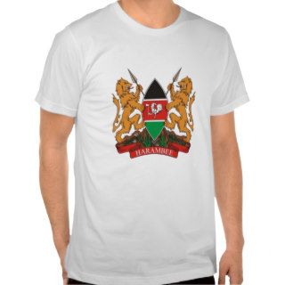 Kenya coat of arms shirts