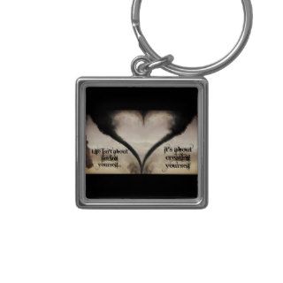 Life Isn't About Finding Yourself Heart Tornado Key Chains