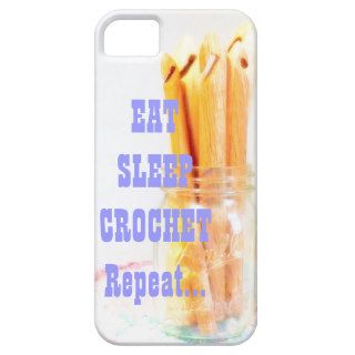 Awesome Eat Sleep Crochet Repeat in Jar Design iPhone 5 Case