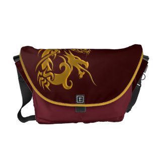 Tribal Dragon 2 gold Courier Bag