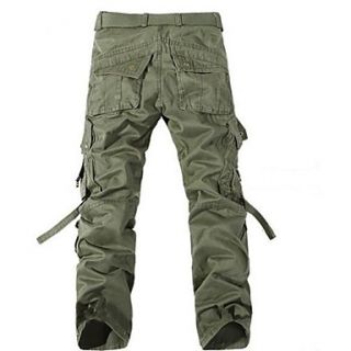 Mens Fashion Multiple Pockets Plus Size Cargo Pants